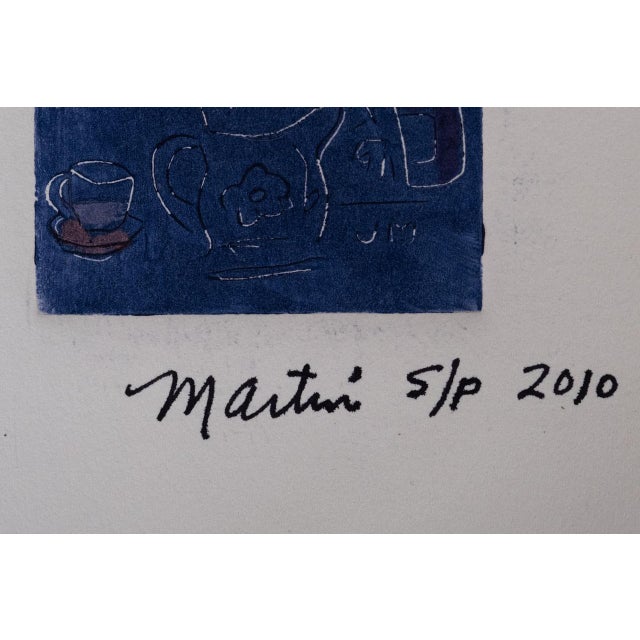 2010 James Martin Signed Abstract Floral Print For Sale - Image 4 of 6