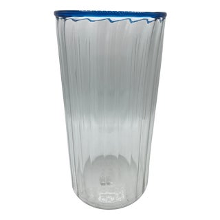 Tall Clear Vase by Thorsen & Carlsson for Venini, 1970s For Sale