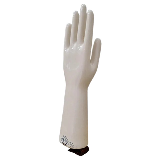 Vintage Porcelain Latex Glove Mould from AHG For Sale