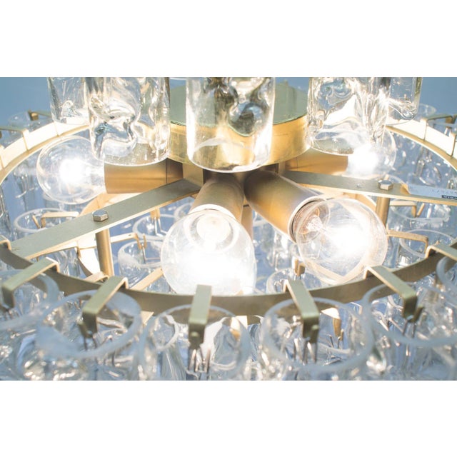 3-Tier Glass Tube Chandelier by Doria, 1960s For Sale - Image 9 of 13
