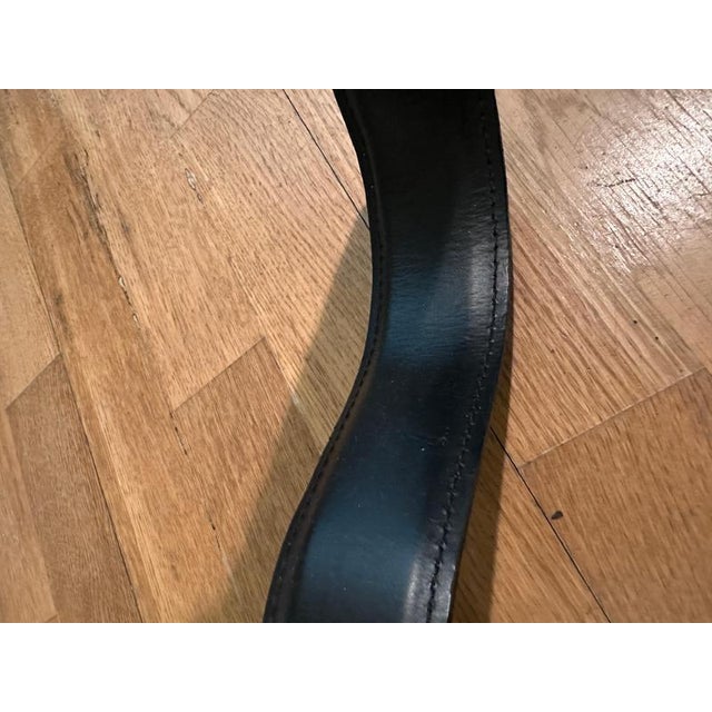 Circular Leather Coffee Table by Jaques Adnet for Gubi, 1990 For Sale - Image 9 of 11