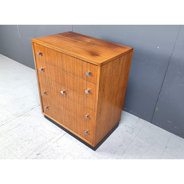 Wood Vintage Chest of Drawers by Alfred Hendrickx for Belform, 1960s For Sale - Image 7 of 12
