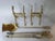 Antique French Brass Fireplace Tools With Firedogs - 5 Piece Set For Sale - Image 4 of 10