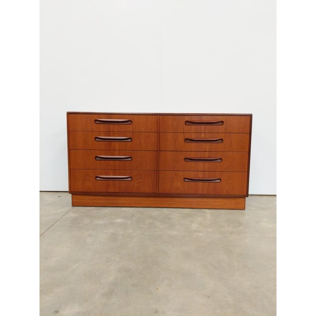 Authentic vintage mid century modern teak dresser / chest of drawers. "Fresco" series designed by Victor B Wilkins for G...