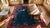 1920s Navy Blue Floral Antique Chinese Art Deco Carpet 7' 10'' X 9' 7'' Knotted Pile Wool Rug For Sale - Image 13 of 15