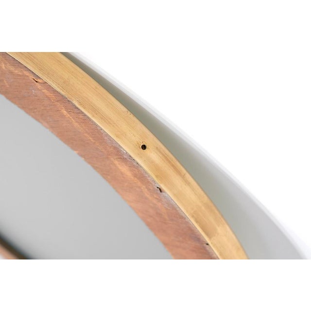 Vintage Italian Brass Mirror, 1960s For Sale - Image 11 of 13