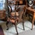 Traditional European Painted and Carved Inlaid Armchairs a Pair For Sale - Image 3 of 10