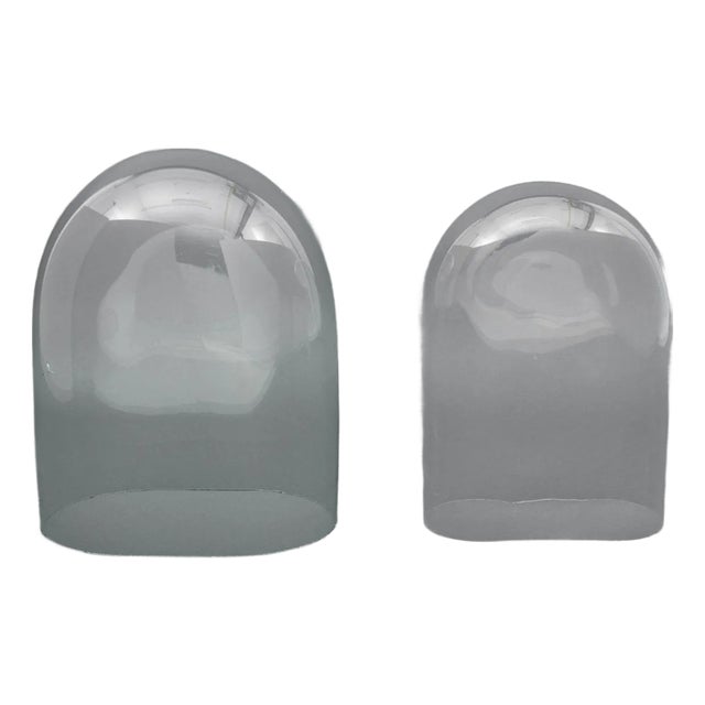 Victorian Glass Display Domes, 2 For Sale