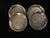 A beautiful vintage set of four (4) matching drinking coasters. These highly decorative pieces feature an intricately...