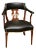 Modern English Mahogany and Leather Captains Chair For Sale