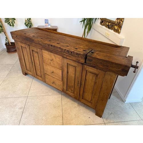 Antique Workbench in Wood, 1890s For Sale - Image 4 of 10