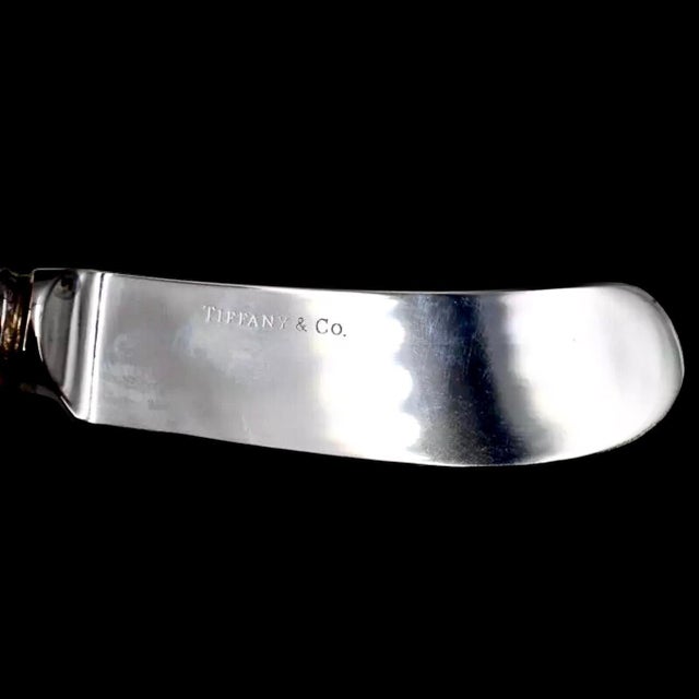 Silver Tiffany & Co Estate Cheese Knife 7.125" & Pate Butter Spreader 6.5" Silver For Sale - Image 8 of 8
