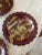 Burgundy Set of Four Antique English Chinoiserie Papier Mache Plates For Sale - Image 8 of 9