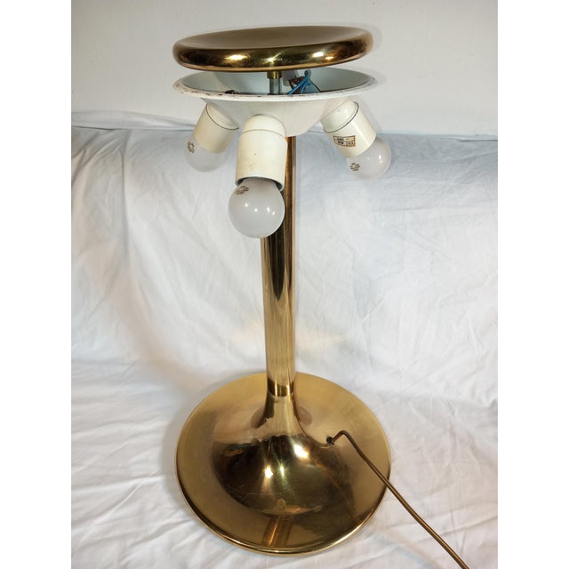 Cream Large Murano Glass Table Lamp by F. Fabbian for Mazzega, 1960s For Sale - Image 8 of 14