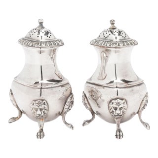 Pair of Pear Shaped Salt & Pepper Shakers by the Barker Brothers, C. 1912 For Sale