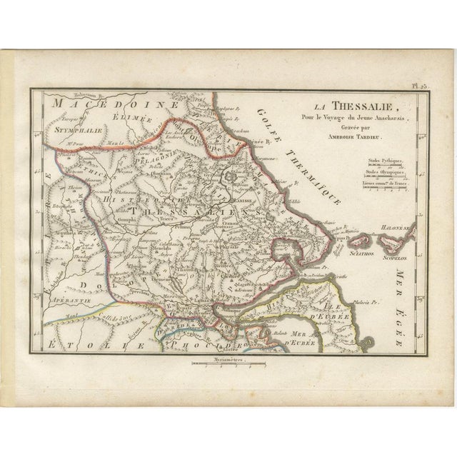 Paper Ancient Greece Maps from Ambroise Tardieu, 1825, Set of 4 For Sale - Image 7 of 12