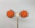 Vintage 1950s Signed Kramer Carved Faux-Coral Clear Rhinestone Clip Earrings For Sale In Philadelphia - Image 6 of 9