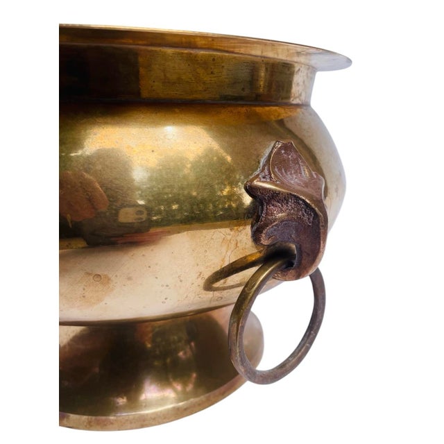 Traditional Mid Century Solid Brass Incense Censar Pot For Sale - Image 3 of 5