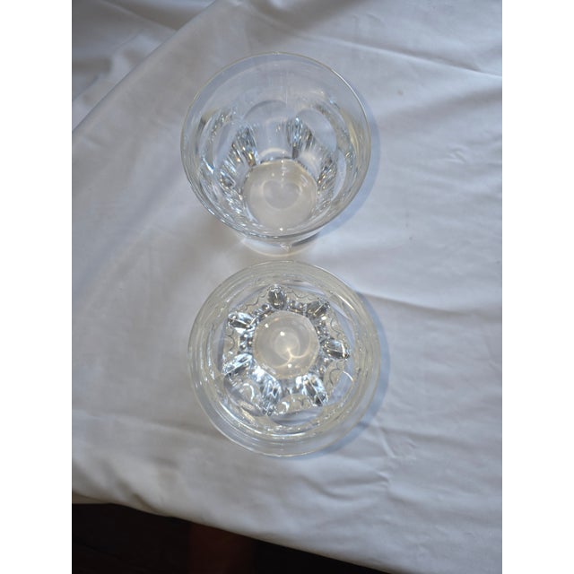 Classic Baccarat heavy thick drinking vessels.