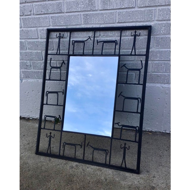 Figurative 1950s Figural Mirror Attributed to Frederic Weinberg For Sale - Image 3 of 10