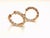 Modern 10k Rose Gold 2-1/2 CTTW Natural Diamond Illusion Hoop Earrings, 20 Mm, Pair For Sale - Image 3 of 5