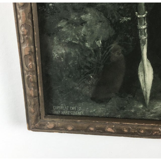 Realism Framed Antique Lithography Print of "Farewell" by Ferdinand Leeke For Sale - Image 3 of 4