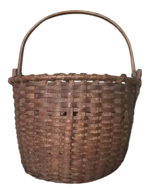 19th Century American County Large Gathering Basket