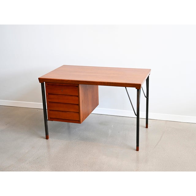 Wood Vintage Teak Writing Desk by Peter Hvidt for John Stuart For Sale - Image 7 of 10