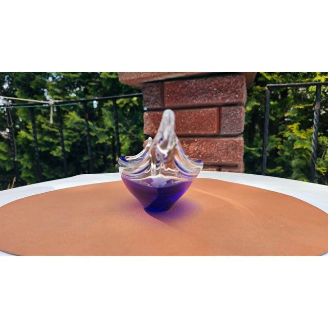 Murano Glass Gondola in Cobalt, 1970s For Sale - Image 4 of 7
