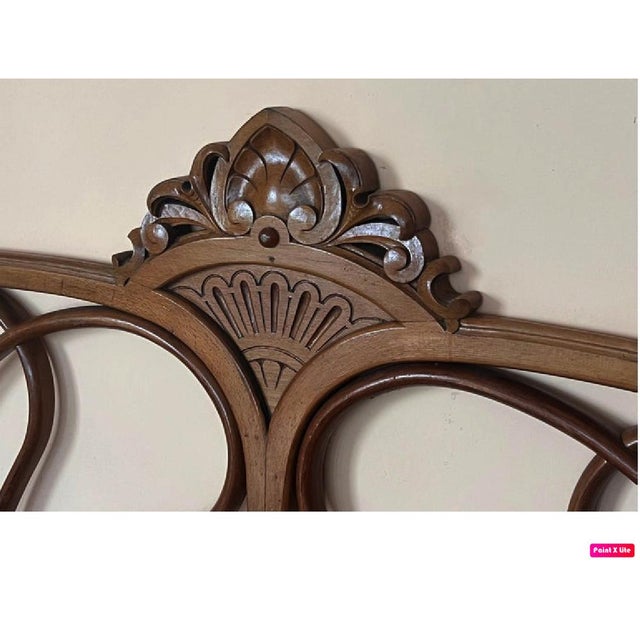 Brown Austrian Bentwood Queen Bed by Jacob & Josef Kohn, 1900s For Sale - Image 8 of 10