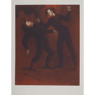 Léonor Fini, The Quarrel of Men, Original Signed Screenprint For Sale