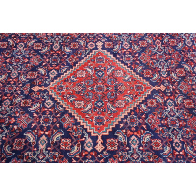 Vintage Persian Mahal Wool & Cotton Area Rug For Sale - Image 4 of 10