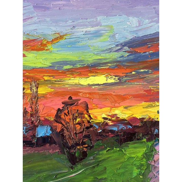 Oil Painting Evening Descended Over the Road Boris Serdyuk For Sale - Image 6 of 10