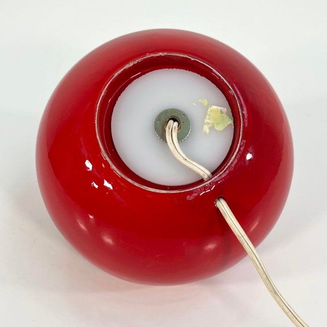 Red Italian Ceramic Table Lamp, 1970s For Sale - Image 6 of 8