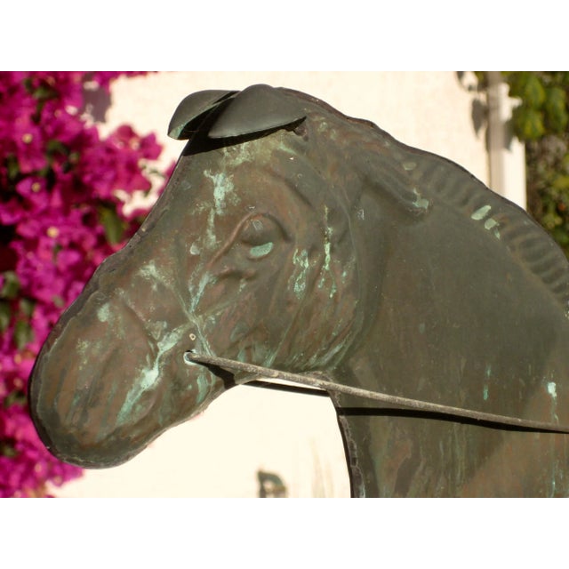 Metal Vintage Horse and Buggy Coper Weathervane For Sale - Image 7 of 13
