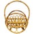 Bamboo & Rattan Round Magazine Rack Stand, Italy, 1960s For Sale - Image 8 of 8