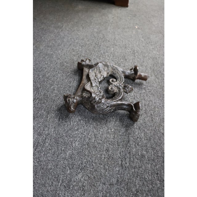 Late 19th Century Victorian Cast Iron Griffin Boot Scraper For Sale - Image 5 of 8