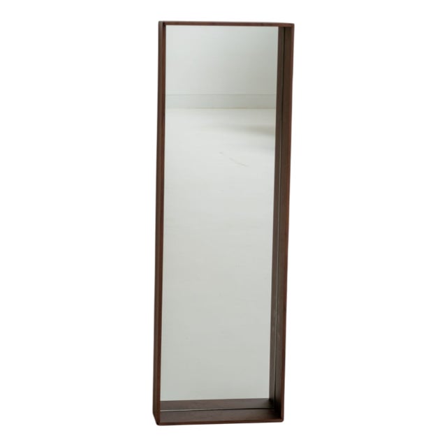 Campo Minimalist Wall Mirror in Walnut by Filipe & Viricel For Sale