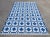 Not Yet Made - Made To Order Handmade Cotton Rug, Indigo Blue And White Star Pattern Striped and Cream Fringe - 8'x10' For Sale - Image 5 of 10