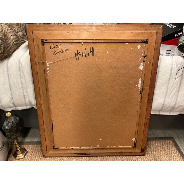 Wood Gorgeous Mid-20th Original Floral Painting, Framed For Sale - Image 7 of 9