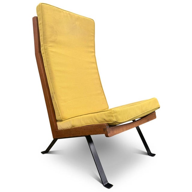 Mid-Century Teak and Ebonised Steel Shell Chairs with Upholstered Cushions in the style of Gerrit Rietveld, 1960s, Set of 2 For Sale - Image 16 of 18
