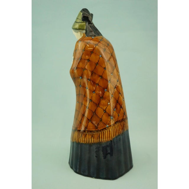 20th Century Ceramic Sculpture of a Woman with a Bible and Rosary by Michael Powolny for Wiener Keramik, Austria For Sale - Image 5 of 18