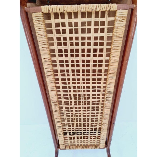Brown Mid-Century Danish Teak and Rattan Coffee Table by Trioh Möbler, 1960s For Sale - Image 8 of 11