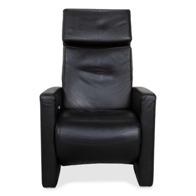 Ego High Back Armchairs in Black Leather from Rolf Benz, Set of 2 For Sale - Image 15 of 18