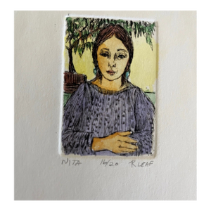 Late 20th Century Ruth Leaf Signed Limited Edition Etching "Nita" 5/20 - 9.5" x 8"