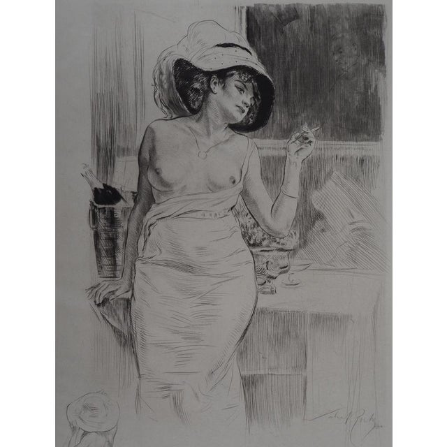 Alméry Lobel-Rich, Woman in the Window, Original Engraving For Sale - Image 8 of 8