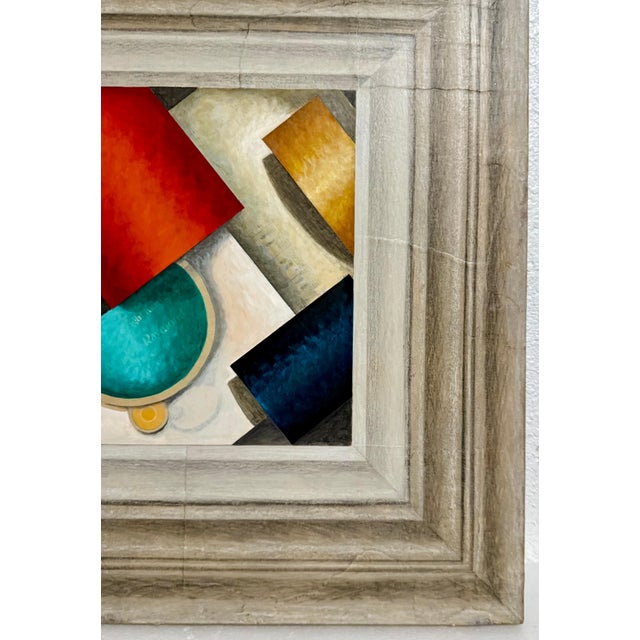 Khaki Cecil Touchon, Mixed Media Abstract Trompe L'oeil Collage Oil Painting Cecil Touchon Texas Art, 1995 For Sale - Image 8 of 13