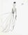 This is a set of 3 original fashion drawings by the famed French haute couturier, Michel Goma, purchased by us in Paris....