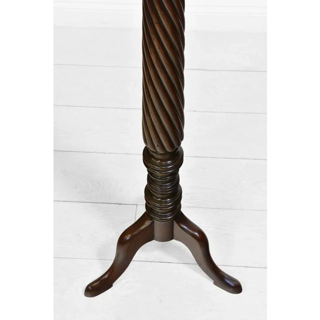 Antique Mahogany Tall Torchere Plant Stand, 1890s For Sale - Image 4 of 10