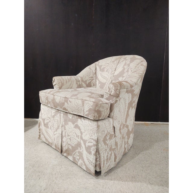 English Vintage Barrel Back Club Chairs-a Pair For Sale - Image 3 of 9